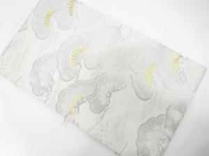 未使用品　笠松に霞模様織り出し　袋帯